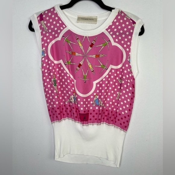 THOMAS Rath quirky swimming ladies silk tank top - Picture 1 of 10